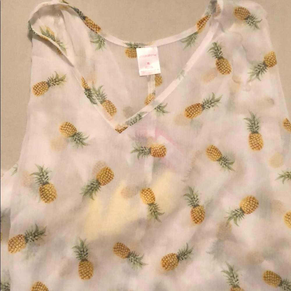 Sheer Pineapple Cover-Up
